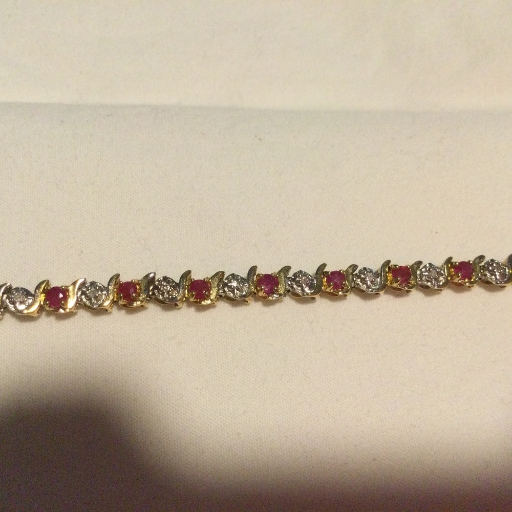 Diamond & Ruby Tennis Bracelet